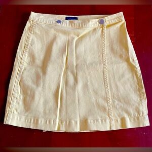 J Crew Yellow Wrap Denim Skirt
